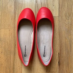 Alpine Swiss Red ballet flats